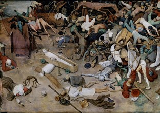 Pieter Bruegel, Le triomphe de la mort - Détail de la partie inférieure centrale