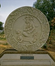 Jardins
Figure Inca assise (Disque en pierre)