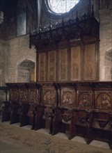 SALA CAPITULAR  SILLERIA GOTICA S XV
OVIEDO, CATEDRAL DE SAN SALVADOR
ASTURIAS

This image is