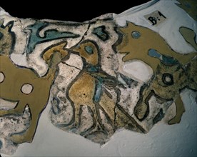 ORZA- FRAGMENTO DE CUERDA SECA CON LEONES Y AVES- EPOCA ALMOHADE- S XII-XIII
MALAGA, MUSEO