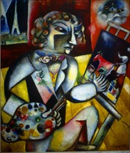 Chagall, Portrait de l'artiste aux sept doigts