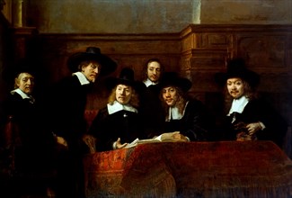 Rembrandt, The Wardens of the Amsterdam Drapers’ Guild, Known as ‘The Syndics’