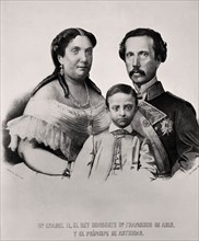 Donon, La reine Isabelle II d'Espagne, François d'Assise de Bourbon et leur fils Alphonse XIII