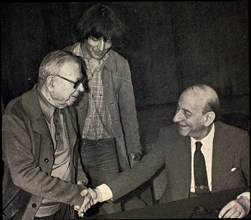 Jean-Paul Sartre, Raymond Aron et André Gluksman en 1979