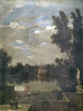 Martinez del Mazo, Large Pond in the Gardens of the Buen Retiro