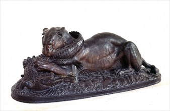 BARYE ANTOINE L 1796/1875
Z-TIGRE DEVORANDO UN GAVIAL-BRONCE-1831
PARIS, MUSEO