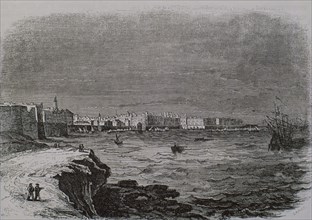 General view over Cadiz in 1810