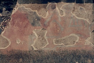 FRAGMENTOS DE FRESCOS CON POLIGRAMIAS ORIGINALES
TEOTIHUACAN, EXTERIOR
MEXICO