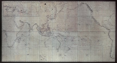 ESPINOSA JOSE 1796/1883
CARTA DE VIAJES DE MALASPINA - OCEANO PACIFICO E INDICO
MADRID, MUSEO