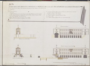 CANAL IMPERIAL ARAGON-PLANOS DE CASA DE COMPUERTAS PRESA-1778