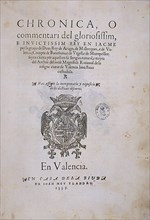CRONICA DEL REY JAUME I-PORTADA-EDICION VALENCIANA 1557
MADRID, BIBLIOTECA NACIONAL