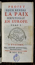 CASTEL S PIERRE
PROYECTO PARA DAR LA PAZ PERPETUA A EUROPA-1713-TRATADO DE UTRECHT-GUERRA DE