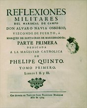 NAVIA OSSORIO
REFLEXIONES MILITARES (1724)
MADRID, BIBLIOTECA NACIONAL PISOS
MADRID
