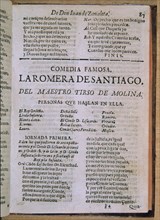 MOLINA TIRSO DE/TELLEZ GABRIEL 1579/1648
LA ROMERA DE SANTIAGO
MADRID, BIBLIOTECA NACIONAL