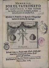 QUEVEDO FRANCISCO 1580/1645
MEMORIAL POR EL PATRONATO SE SANTIAGO
MADRID, BIBLIOTECA NACIONAL
