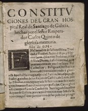 CONSTITUCIONES DE 1524 DE CARLOS V
SANTIAGO DE COMPOSTELA, MUSEO PUEBLO GALLEGO
CORUÑA