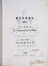 ALBENIZ PEDRO 1795-?
METODO PARA PIANO SIGLO XIX
MADRID, CONSERVATORIO
MADRID

This image is