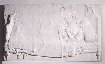LOPEZ ANTONIO 1936/
MUJER DURMIENDO - RELIEVE EN ESCAYOLA -1960/61 -121x208x20
MADRID, COLECCION