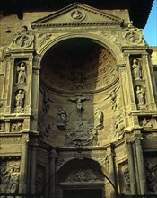 Goya, Eglise de Santa Maria - façade de la Renaissance