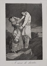 Goya, Caprice 12: La chasse aux dents