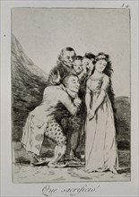 Goya, Capricho no. 14: What a Sacrifice!