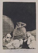 Goya, Caprice 34: Le sommeil les gagne
