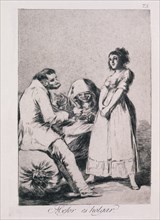 Goya, Capricho no. 73: It Is Better to Be Lazy