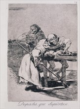 Goya, Capricho no. 78: Be Quick, They Are Waking up