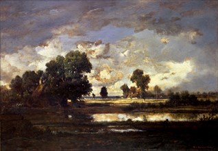 Rousseau, La mare : ciel orageux