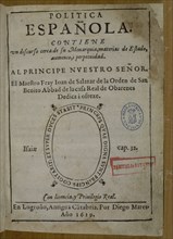 SALAZAR F JUAN
POLITICA ESPAÑOLA-CONTIENE DISCURSO DE MONARQUIA-PORTADA-LOGROÑO 1619
MADRID,