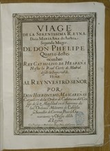 MASCANERAS
VIAJE DE MARIA ANA DESDE VIENA A MADRID-1650-PORTADA
MADRID, BIBLIOTECA NACIONAL