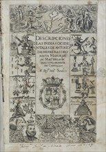 HERRERA Y TORDESILLAS ANTONIO 1549/1625
DESCRIPCION DE LAS INDIAS OCIDENTALES-PORTADA
MADRID,