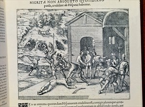 BRY THEODORE 1528-1598
GRANDES VIAJES-1590. AMERICA-PARTE 4-TRATAMIENTO DADO A LOS INDIOS-S XVI