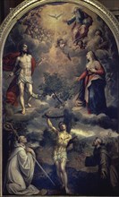 Sanchez Coello, Saint Sébastien entre saint Bernard et saint François