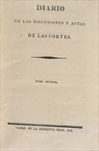 DIARIO DE LAS DISCUSIONES Y ACTAS DE LAS CORTES-1810/1813-PORTADAS
MADRID,