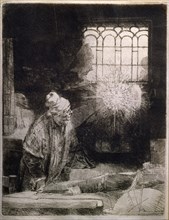 Harmenszoon Van Rijn Rembrandt, dit Rembrandt (1606-1669)
EL DOCTOR FAUSTO 1652-53 - GRABADO EN