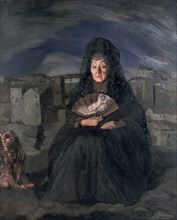 Ignacio Zuloaga (1870-1945)     DOÃëA ROSITA GUTIERREZ - 1915 - OLEO/LIENZO - 166,5x140 cm.