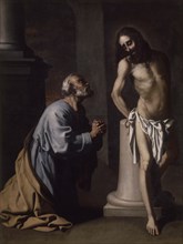 Zurbaran, Extase de Saint Pierre - Christ attaché à la colonne
