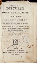 AMAR Y BORBON JOSEFA
DISCURSO SOBRE EDUCACION FISICA Y MORAL DE LAS MUJERES - PORTADA -