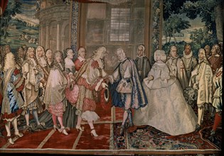 Meeting between Philip IV and Louis XIV in the Pheasants Island