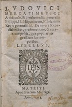 MERCATUS LUDOVICUS
LIBRO DE LA PESTE-1598-PORTADA
MADRID, FACULTAD DE MEDICINA
MADRID