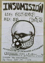 CARTEL DE OBJETORES DE CONCIENCIA"INSUMISION-NO ENTRES EN EL BOTE"

This image is not