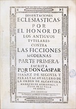 IBAÑEZ JOSE AGUSTIN
DISSERTACIONES ECLESIASTICAS POR EL HONOR ANTIGUOS
MADRID, BIBLIOTECA