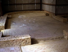 HABITACION 11-EXEDRA SEMICIRCULAR Y MOSAICOS-ROMANO
OLMEDA, VILLA ROMANA
PALENCIA

This image