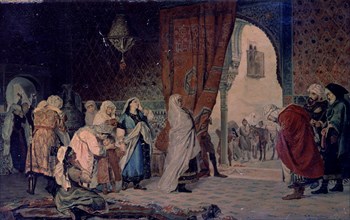 RUIZ ALMODOVAR
FAMILIA REAL NAZARI SALIENDO DE LOS ALCAZARES- JUNIO 1886- PINTURA