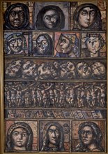 LAXEIRO JOSE OTERO ABELEDO1908/96
RETABLO DE LAS VIUDAS 1970/80 - O/L     143X203 CM
MADRID,