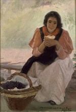 PLA CECILIO 1860-1934
CHICA COMIENDO PAN-OLEO SOBRE LIENZO-49X70 CMS
MADRID,