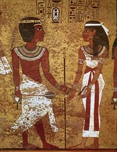 TUMBA TUTANKAMON II-PINTURA-TUTANKAMON Y SU ESPOSA
TEBAS, VALLE DE LOS REYES
EGIPTO