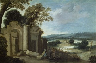 COLLANTES FRANCISCO 1599/1656
PAISAJE CON RUINAS-67X105 CMS
MADRID, FUNDACION