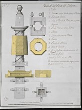 DIBUJO-PIEZAS DEL VOLANTE-MAQUINA DE ACUÑAR MONEDA
SEVILLA, ARCHIVO INDIAS
SEVILLA